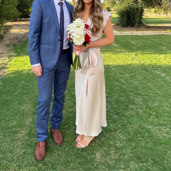 bec + bridge Dresses & Skirts - Bec and Bridge Dreamer Wrap Dress Size 10 Sand